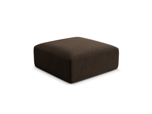 Cosmopolitan Design Poef Campi flueel chocolade - 90x90x40cm