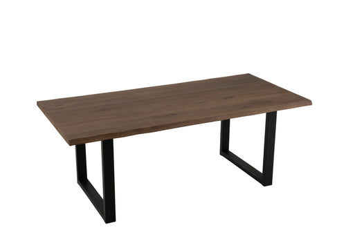 J-Line tafel Poten Rechthoek - metaal - zwart
