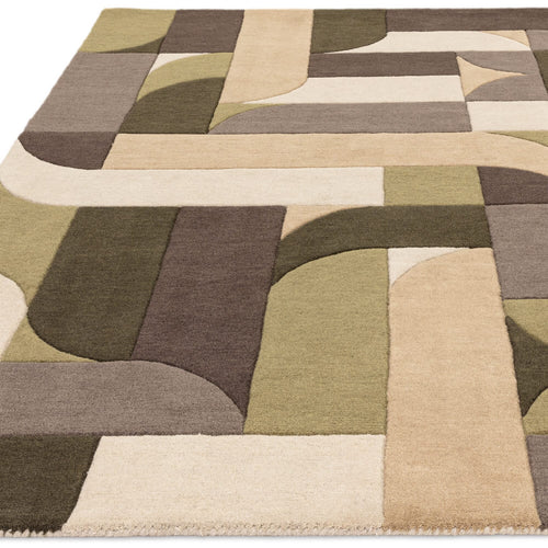 Vloerkleed MOMO Rugs Matrix 90 Klotski Sage 160x230 cm - vtwonen shop