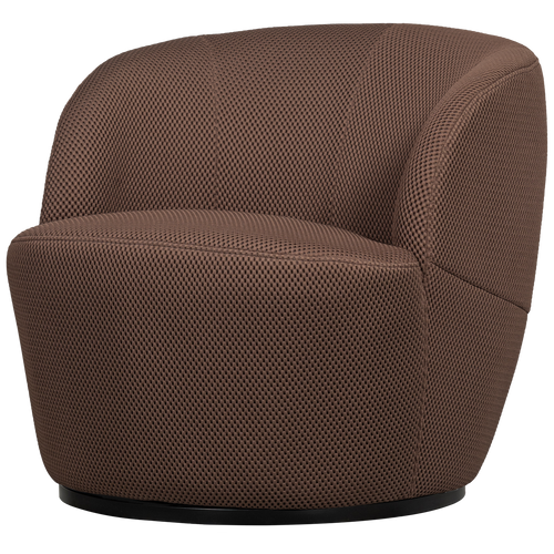 WOOOD draaibare fauteuil Serra - Mesh - Espresso - 68x70x77 - vtwonen shop