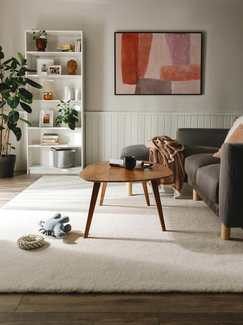 benuta wasbaar shaggy vloerkleed Melvin - crème - 120x170 cm