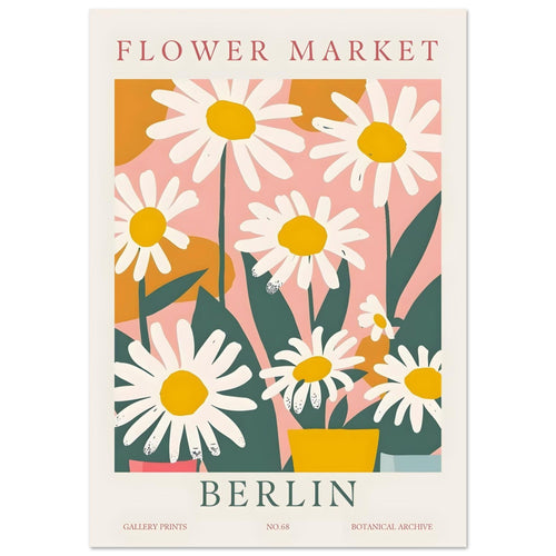 Artfulprints Poster met Lijst Flower market - Berlin II   - 30x40 cm - Meerkleurig