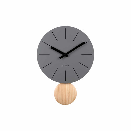 Karlsson wandklok Arlo pendulum - grijs - Ø30cm - vtwonen shop