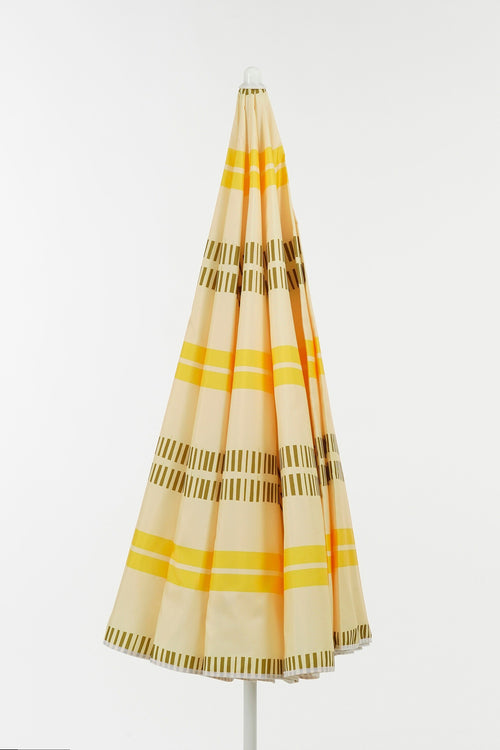 Mica Decorations Stripe Strandparasol - H180 x Ø160 cm - Geel - vtwonen shop