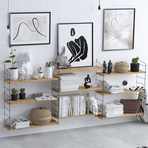 Calicosy - Hangende wandplank 9 planken Laba - 20x216x85 cm