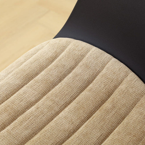 Nolon Noa-Liz eetkamerstoel zwart met nougatbruin zitkussen - wit onderstel