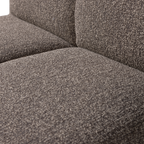 WOOOD eetbankje 84cm met rugleuning Mojo - Bouclé - Bruin Melange - vtwonen shop