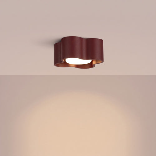 Sollux Lighting Plafondlamp OVIO 1 bordeaux Gx53 - 12x12x6cm