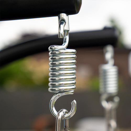 HOME DELUXE Hangstoel van touwwerk CADEIRA lichtgrijs - 2-zits