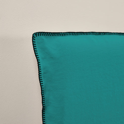 Madura Hoes voor hoofdbord Nino lagune en zwarte slinger 170x134 cm
