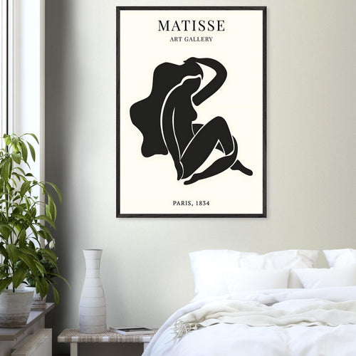 Artfulprints Poster Matisse - Art of a woman   - 70x100 cm - Zwart / Wit