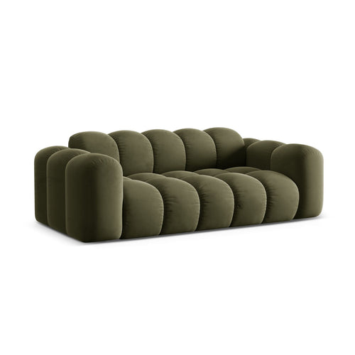 Cosmopolitan Design - Bank Treno 3-zits, flueel groente - 94x210x70cm