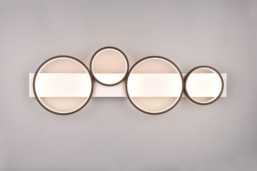 Trio Leuchten plafondlamp Medera - 4 lichts - 100  x 8   cm - zwart wit - vtwonen shop