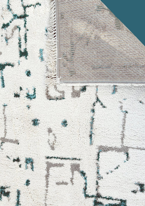 AFK Living vloerkleed Volubilis - rand - blauw - 120 x 170 cm