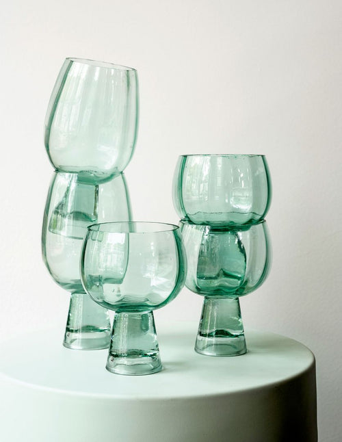 vtwonen Retro Wijnglazen - Glazen - Set van 2 Drinkglazen - Servies - 430 ml - vtwonen shop