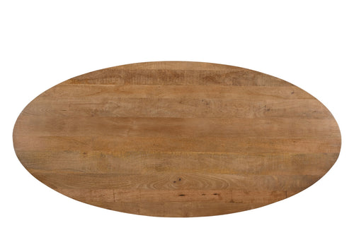 Livingfurn eetkamertafel Jesper Oval - 160 cm - mangohout