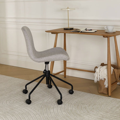 Nolon Nout-Fé Bureaustoel Lichtgrijs - Stof - Zwart Onderstel