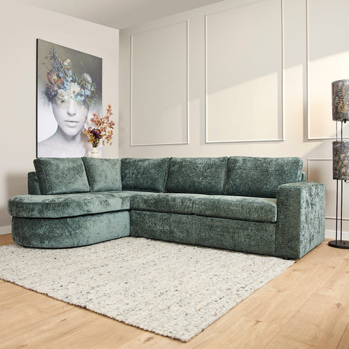 MySofa Bank Alma Groen 2,5-zits + Divan Links - vtwonen shop