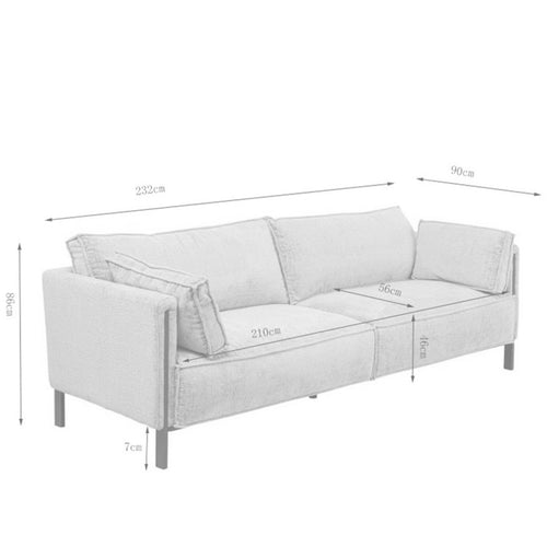 Kare Design Sofa Victor 3-Zits beige