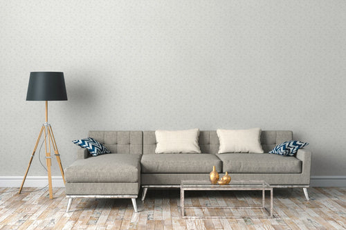 Livingwalls behang bloemmotief lichtgrijs, blauw en wit - 53 cm x 10.05 m - AS-390674