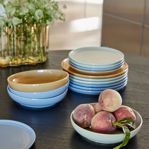 Hübsch dinerbord Amare - steenpoeder - ø28xh2cm - vtwonen shop