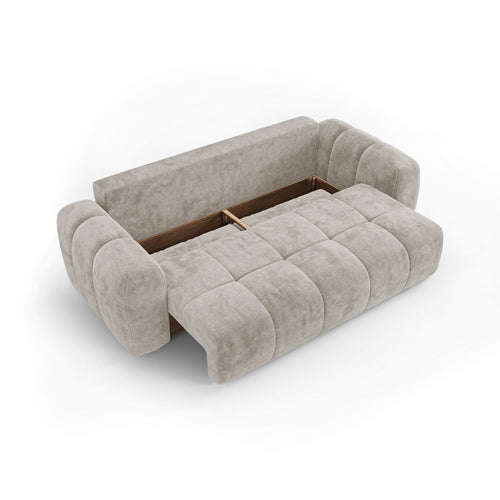 Premium Interiors - Slaapbank met opbergruimte SKY - gewaafd fluweel mol 260cm