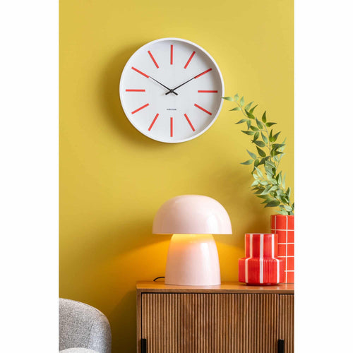 Karlsson wandklok Arruga Retro - rood - Ø40cm