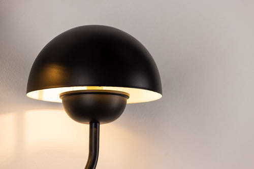 Rebellenclub Wandlamp Sikfors - zwart - Ø 15 cm
