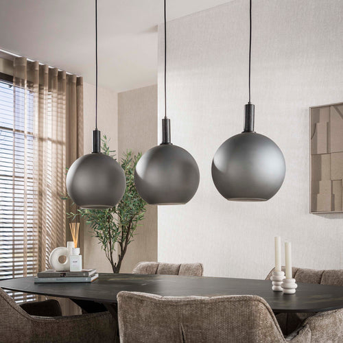 Giga Living Hanglamp Bubble Frosted - Grijs Glas - 110x30x150cm