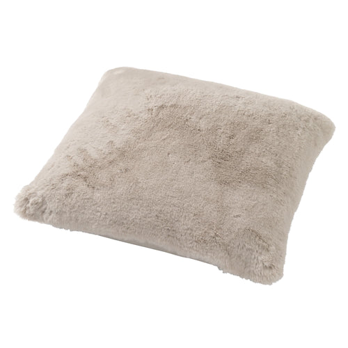 ZAYA - Sierkussen 45x45 cm - bontlook - effen kleur - Pumice Stone - beige
