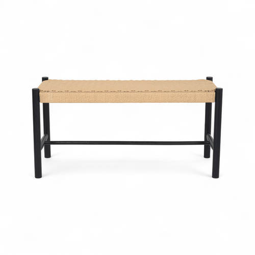 Furnhouse bankje Shine - Zwart - Papiergaren - 36x90x45