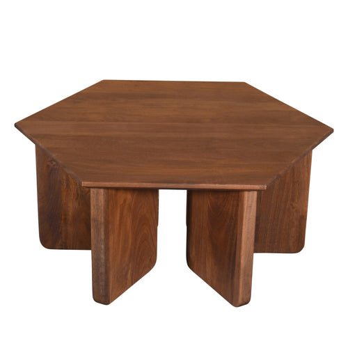 DÉJA Living Salontafel Martos - Donkerbruin Mangohout - 80x80x35cm - vtwonen shop