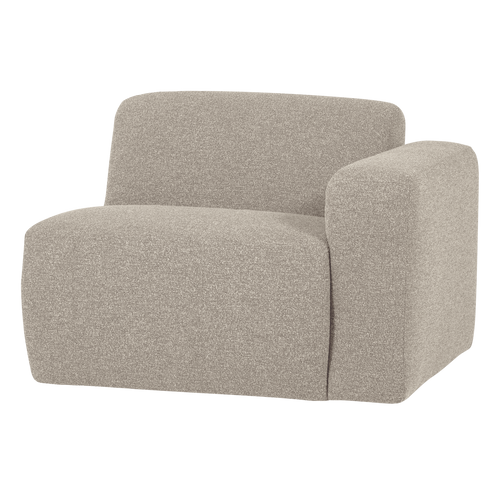 WOOOD 1-zits bank arm rechts Mojo Base - Bouclé - Beige - 74x105x97