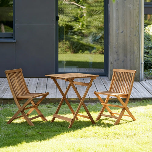 Tikamoon Tuinset van massief acaciahout, 2 plaatsen - Bruin