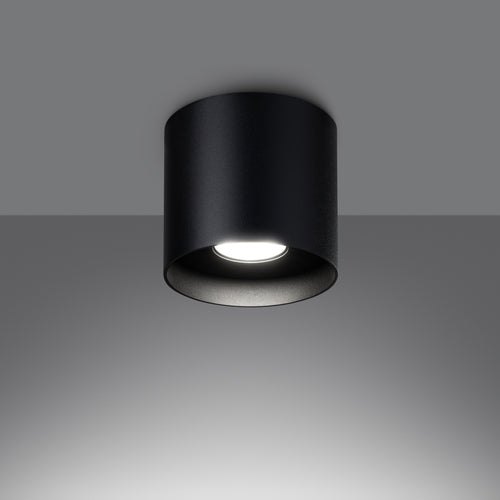 Sollux Lighting Plafondlamp MIKA zwart - 12x12x11cm