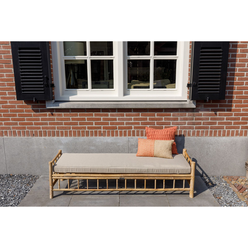 Exotan tuinbank Tennis - Bamboe - Taupe - 48x180x50 - vtwonen shop