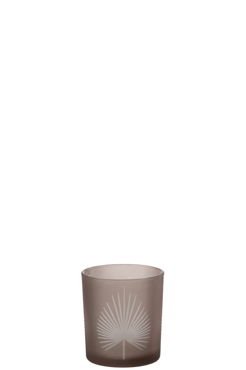 J-Line windlicht Palmblad - glas - beige - small - 6 stuks - vtwonen shop