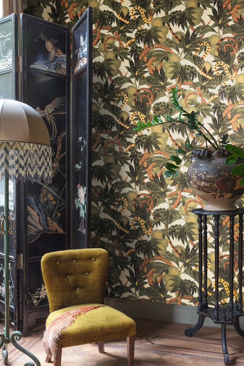 Masureel behang jungle-motief groen - 53 cm x 10.05 m - 630082 - vtwonen shop