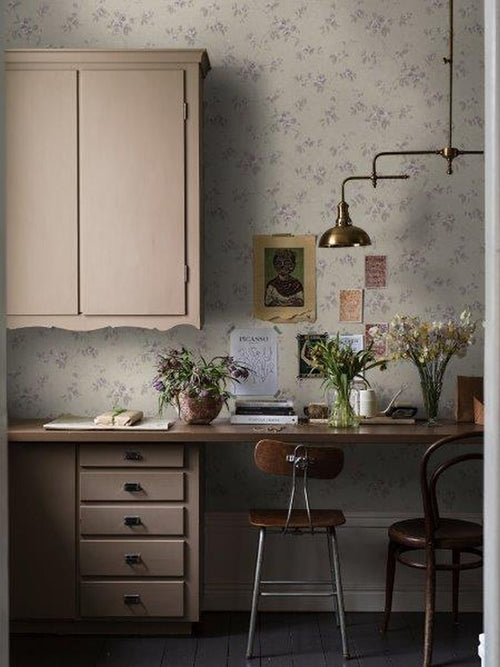 Borastapeter behang bloemen beige - 53 cm x 10.05 m - 660263 - vtwonen shop