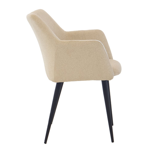 Giga Meubel Eetkamerstoel Ellis - Stof - Beige - Set van 2 - vtwonen shop