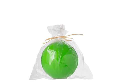 J-Line kaars Bol - fluo groen - 30U