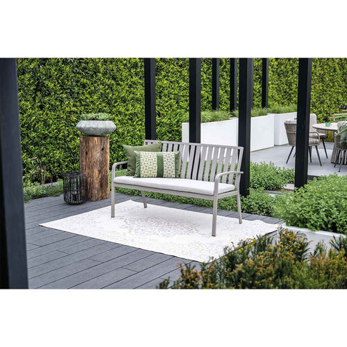 Pisa parkbank - aluminium - taupe - valley sand - vtwonen shop