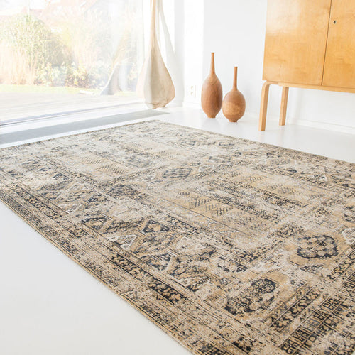 Louis De Poortere vloerkleed Agha Old Gold - beige - 170x240cm - vtwonen shop