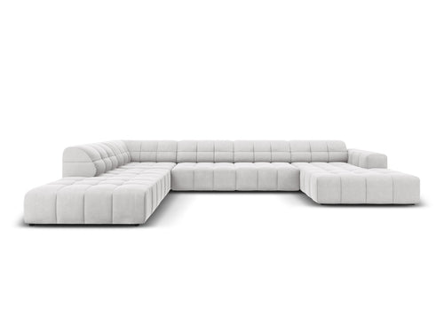 Cosmopolitan Design Panoramische hoekbank links Chicago 7-zits, flueel geld - 263x375x78cm