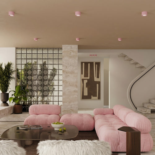 Sollux Lighting Plafondlamp MODO 1 roze Gx53 - 10x10x6cm