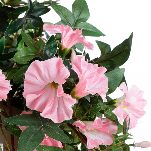 Mica Decorations Petunia Kunst Hangplant in Bloempot Stan - L25 x B45 x H50 cm - Roze