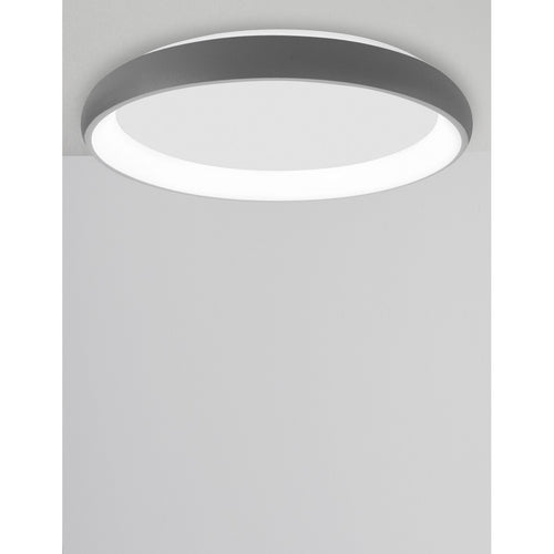 Merano Bakersfield 61cm Geïntegreerde LED Semi Flush Light Zandgrijs Aluminium LED 50W 3250Lm 3000K