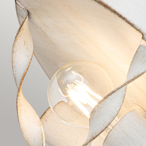 Elstead Quoizel Bradbury Semi Flush Plafondlamp Antiek Wit