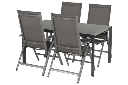 Hartman Tuinstoel Aruba - Antraciet - Verstelbaar - Zithoogte 44cm - Set van 2 - vtwonen shop