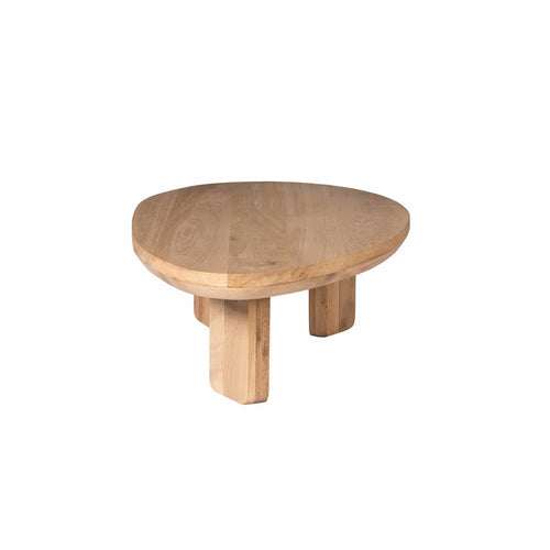 StarFurn Salontafel Zillah - Driehoek Naturel Hout - 130x70x35cm